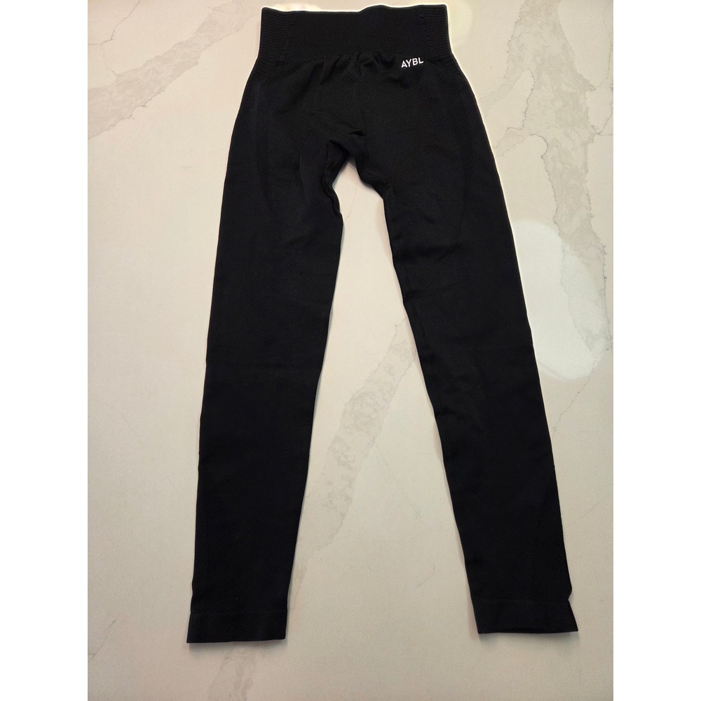 AYBL Black High Waisted Athletic Leggings Full Length Stretch Yoga Pants Women S